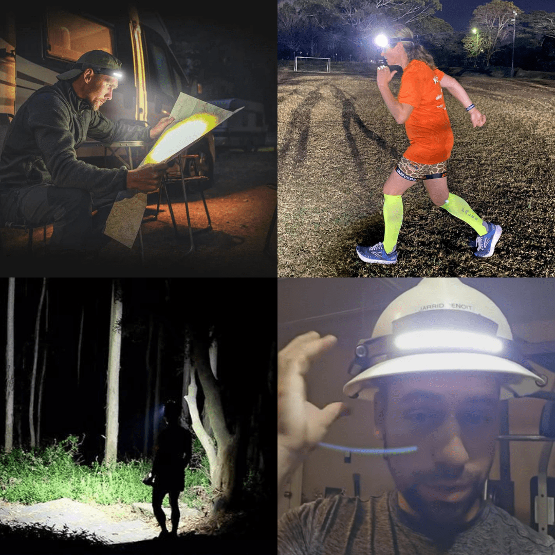 Lampada frontale grandangolare per una visione totale