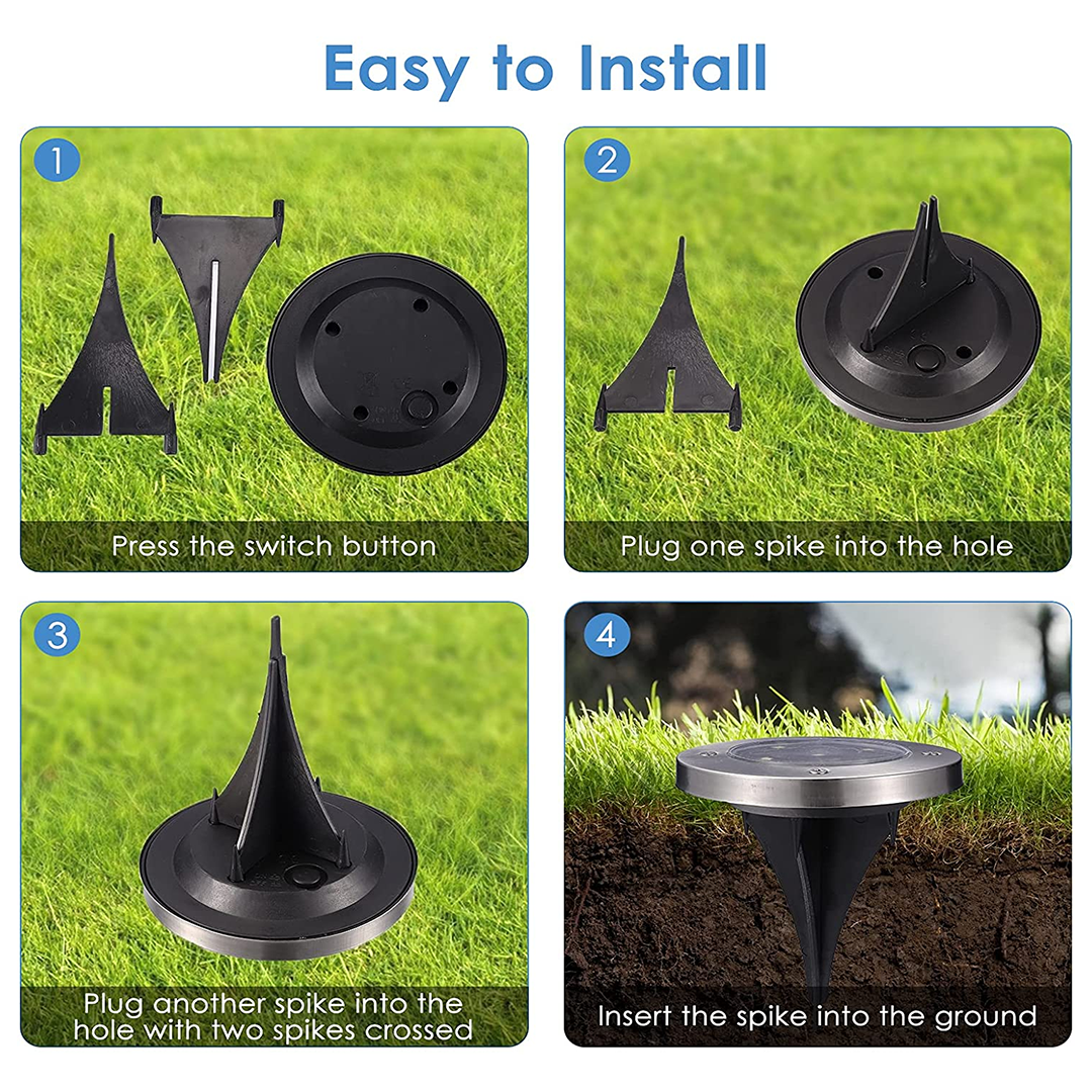 Decoratieve zonne-lamp voor buitenpaden (x4) 