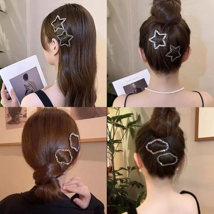 Elegáns és fényes hajcsatok (x4) 