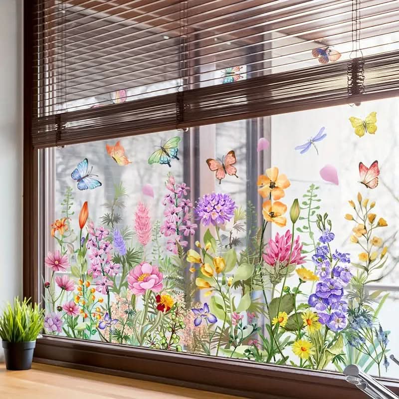 Plakbloemenstickers voor ramen 