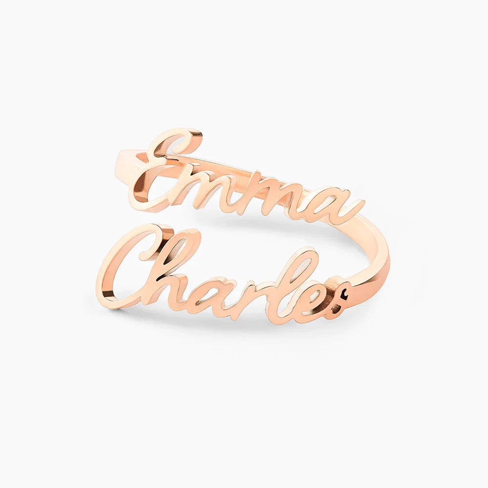 Personalized Ring with 1 to 4 Engraved Names 