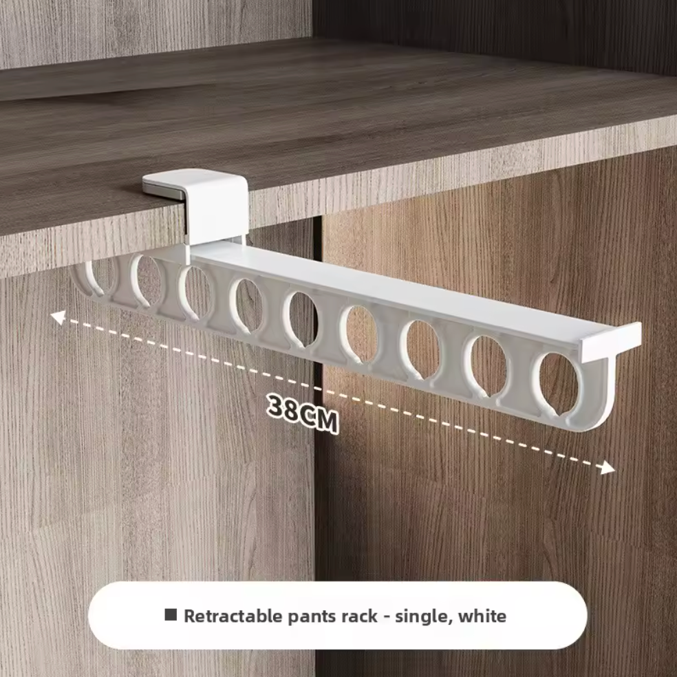 Tringle de rangement rétractable robuste pour placards et zones de rangement