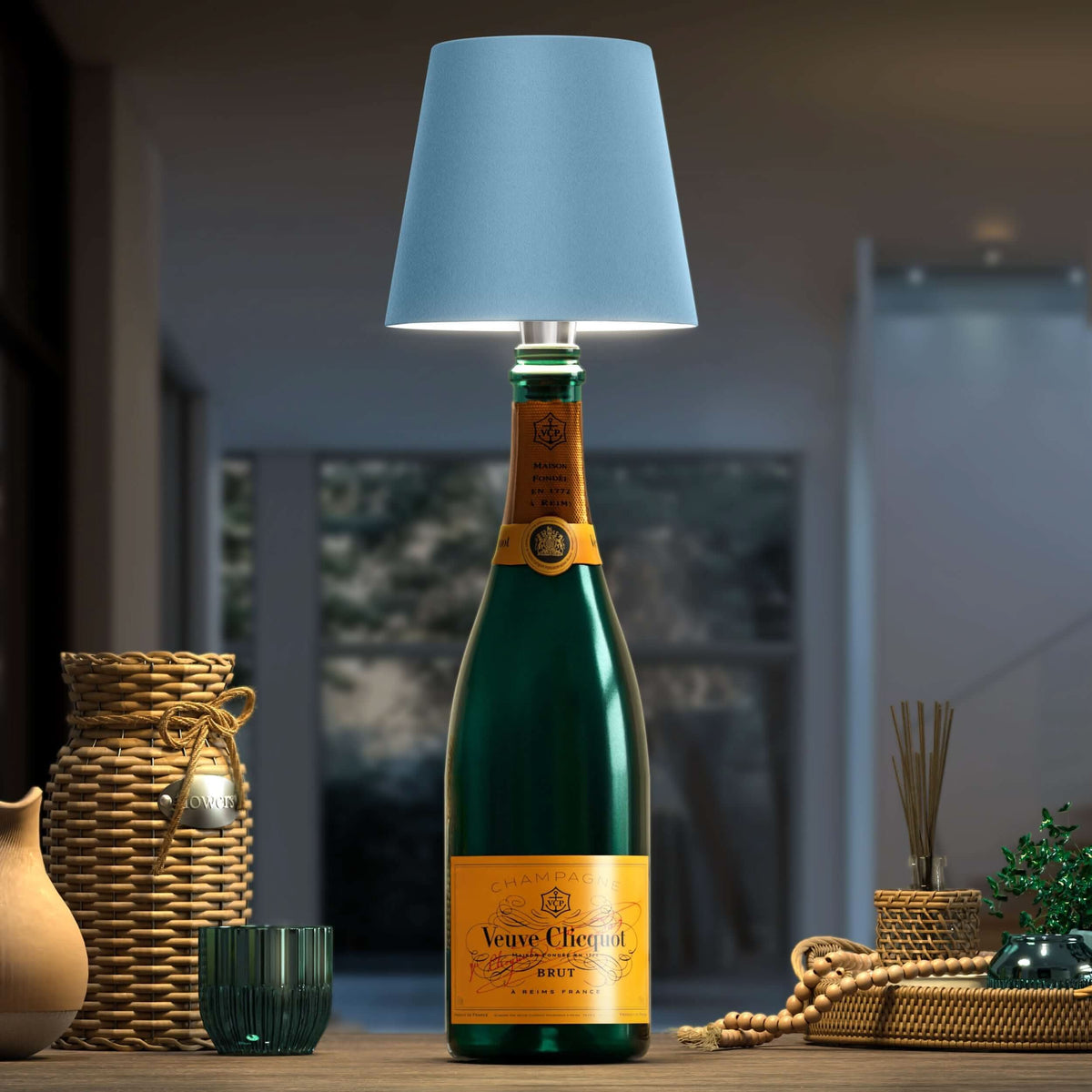 Trådløs Flaske Lampe – Elegant og Original Belysning 