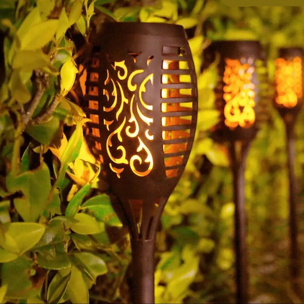 LED solcellelampe – Realistisk flamme uden ild 