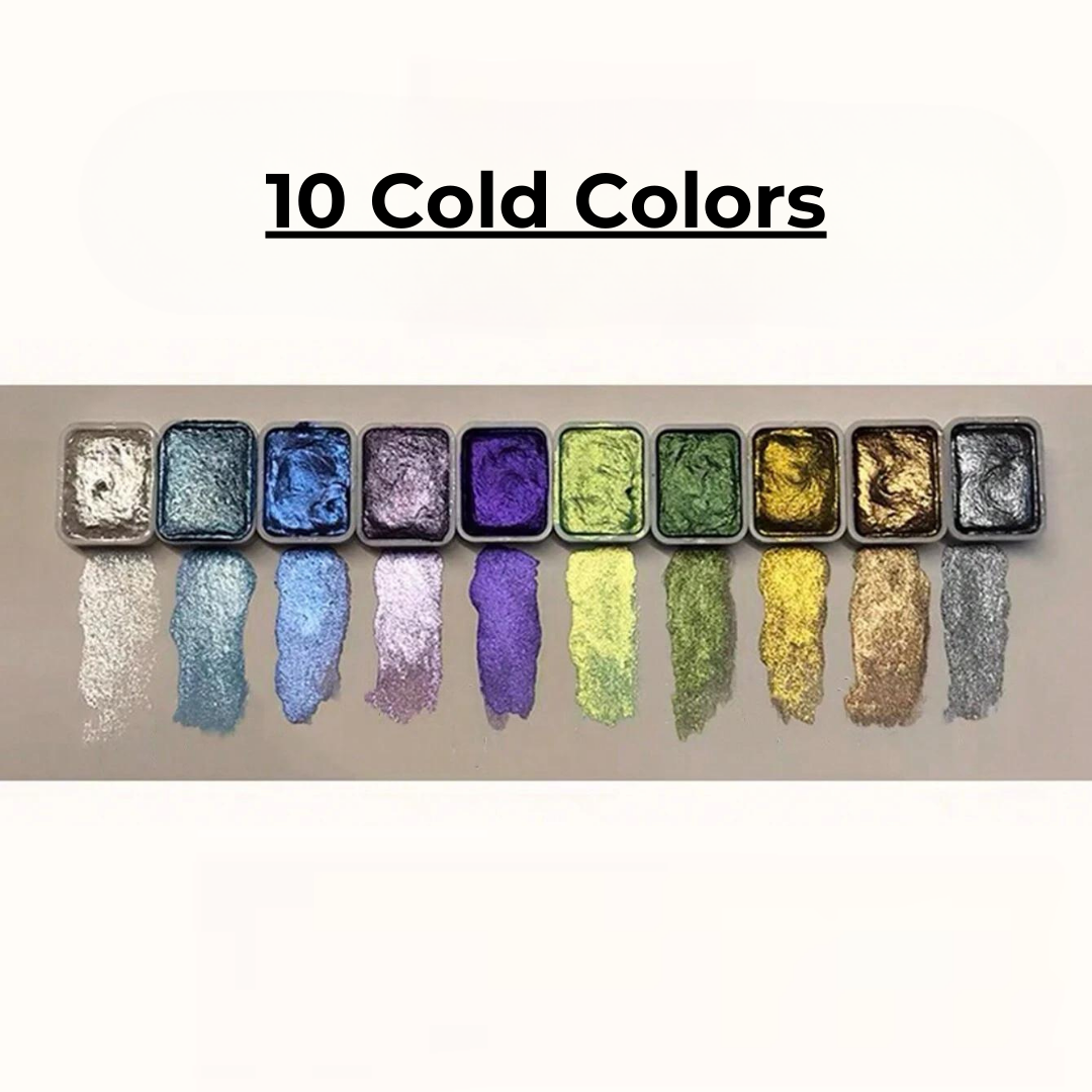 Parelvormige aquarel – Intense glans en stralende tinten 